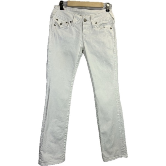 True Religion Billy Women’s White  Jeans size 28 - Picture 2 of 13